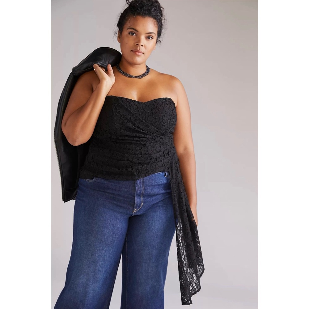 Anthropologie Corseted Lace Tube Top NWT SZ XL